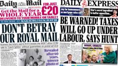 The Papers: Hunt's Labour warning and new Royal images
