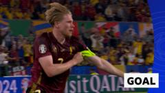 Belgium double their lead through De Bruyne