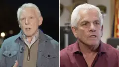 Splitscreen. Left, Davis Willis. Right, Chris Nunos speaks to the BBC.