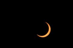 Una vista del eclipse en El Salvador