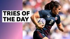 ‘Get out of my way and sit down’ – women’s sevens tries of the day