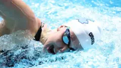 Getty Images Swimmer Georgia Nel in the pool