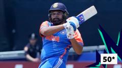 Rohit racks up unbeaten half century before retiring hurt
