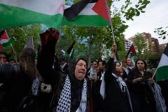 Şili'de 7 Ekim sonrası yapılan bir protesto