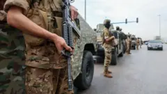 Lebanese army soldiers man a checkpoint in Beirut, Lebanon, on 14 May 2026