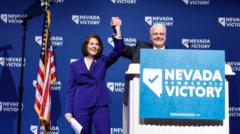 Nevada Demokrat senatörü Catherine Cortez Masto ve Nevada Valisi Steve Sisolak 