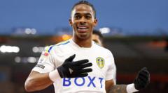 Leeds go second with 4-3 win at Middlesbrough