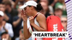 Watch: Tearful Keys withdraws injured after being on brink of win over Paolini