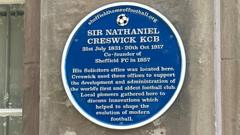 Football rules pioneer gains blue plaque tribute