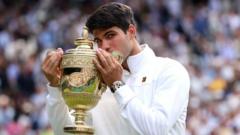 Alcaraz crushes Djokovic to retain Wimbledon title