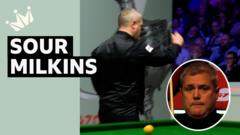‘Disgusted’ Milkins throws cue after missed red