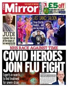 The headline on the front page of the Daily Mirror read: