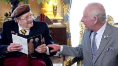 King gives 100th birthday card to D-Day veteran