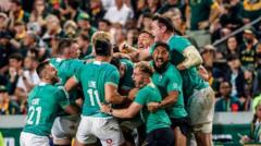 Late Frawley drop-goal gives Irish thrilling win over South Africa
