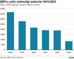 BBC IŞİD saldırı grafiği