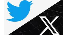Twitter ve X logoları