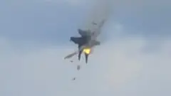 Two fighter jets collide mid-air