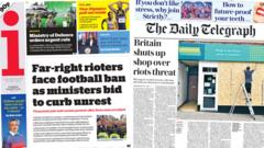 The Papers: ‘Rioters face football ban’ and ‘Britain boarded up’