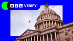 US Capitol building from a ground perspective with BBC Verify branding