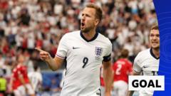 Kane gives England the lead against Denmark