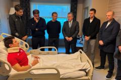 Halil Maler en una cama de hospital