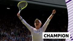 Watch: Krejcikova beats Paolini to win first ever Wimbledon title