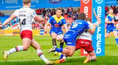 Salford overcome Warrington after penalty try decider