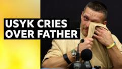 ‘I know he is here’ – tearful Usyk on late father