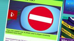 A no entry sign on a Newsround page