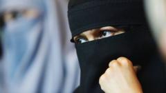 Muslim woman wearing a veil