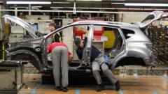 Workers at Nissan