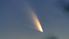 Comet PANSTARRS C/2011 L4 in the sky above New Zealand