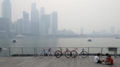 Smog at Singapore's Marina Bay