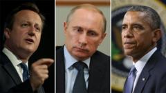 David Cameron, Vladimir Putin, Barack Obama