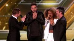 Ben Haenow and Fleur East on stage