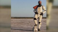 Scott Loxley dressed as a desert stormtrooper