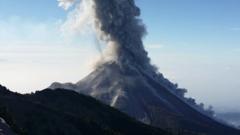 Colima volcano in Mexico