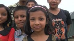 Children in Nepal at camps
