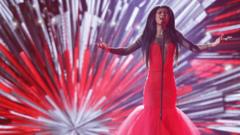 Latvia's Aminata Savadogo performs the song 'Love Injected'