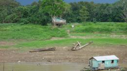 Moradias flutuantes em Caapiranga