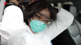Naomi Campbell dons protective gear on her YouTube channel