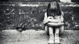 Depressed little girl