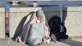 homeless person in London
