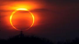 Eclipse solar anular en China.