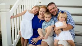 Anna Zimmermann, Lincoln, outra duas filhas e o pai das crianças