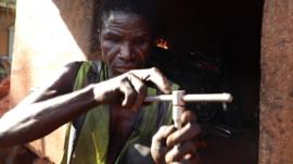 Blind mechanic Emeka Abugu