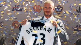 David Beckham unveiled as an LA Galaxy player in 2007