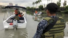 Coast guard patrols on the Pasig River