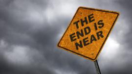 Sign saying the end is near