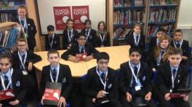 School Reporters from Pedmore Technology College in Stourbridge.